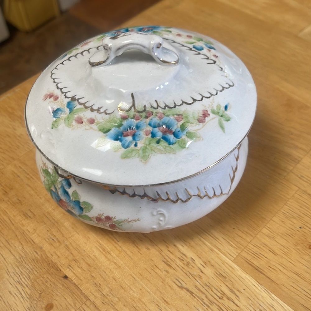 Beautiful vintage Victorian covered soap dish